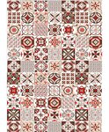 Tapis de Cuisine carreaux de Ciment 90 x 130 cm - Orange