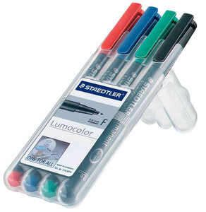 Lot de 4 Lumocolor marqueur non-permanent 316F Assortis STAEDTLER
