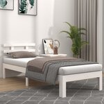 vidaXL Cadre de lit Blanc Bois massif 90x200 cm