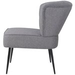 vidaXL Chaise de cocktail gris clair tissu