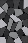 Tapis de salon Géométrique 120 x 180 cm - Gris
