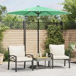 vidaXL Parasol de jardin avec mât en acier vert 223x223x213 cm