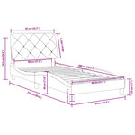vidaXL Cadre de lit sans matelas bleu 80x200 cm velours