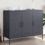 vidaXL Buffet anthracite 100 5x39x79 cm acier laminé à froid