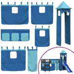 vidaXL Lit mezzanine enfants avec tour sans matelas bleu 80x200 cm