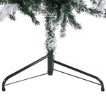 vidaXL Demi sapin de Noël artificiel mince avec neige floquée 210 cm