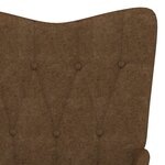 vidaXL Chaise de relaxation avec tabouret Marron Tissu