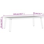 vidaXL Table basse de jardin anthracite 110x55x35 cm acier