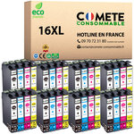 COMETE, Entreprise Française- 16XL - pack 32 Cartouches Compatibles EPSON