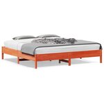 vidaXL Cadre de lit sans matelas cire marron 200x200cm bois pin massif