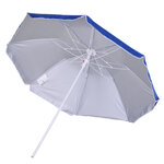 Parasol inclinable octogonal de plage Ø 150 cm tissu polyester haute densité anti-UV mât démontable sac de transport inclu bleu