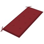 vidaXL Banc de jardin 2 places avec coussin 120 cm Bois d'eucalyptus