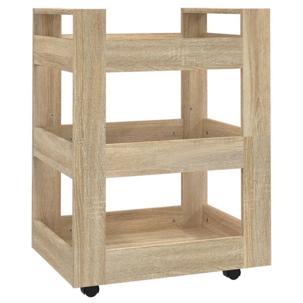 vidaXL Chariot de cuisine Chêne sonoma 60x45x80 cm Bois d'ingénierie
