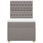 vidaXL Sommier à lattes de lit avec matelas Taupe 90x200 cm Tissu