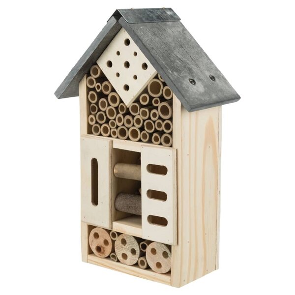 TRIXIE Hôtel à insectes 18x29x10 cm Bois de pin et ardoise