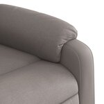 vidaXL Fauteuil inclinable électrique taupe tissu