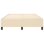 vidaXL Cadre de lit Crème 140 x 200 cm Tissu