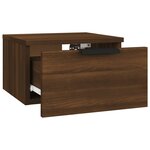 vidaXL Tables de chevet murales 2 Pièces Chêne marron 34x30x20 cm