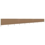 vidaXL Paravent 9 panneaux Tissu 1200 x 80 cm Taupe