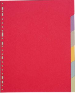 Jeu de 6 intercalaires format A4 MAXI Carte Recyclée 170g COUTAL