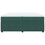 vidaXL Sommier à lattes de lit et matelas Vert foncé 200x200cm Velours