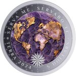 Pièce de monnaie en Argent 5 Dollars g 31.1 (1 oz) Millésime 2024 Mystic Earth AMETHYST