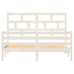 vidaXL Cadre de lit Blanc Bois de pin massif 160x200 cm