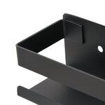 vidaXL Étagère de douche noir mat acier inoxydable 304 brossé