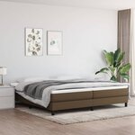 vidaXL Cadre de lit Marron foncé 200x200 cm Tissu