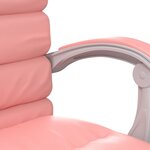 vidaXL Fauteuil de massage inclinable de bureau Rose Similicuir
