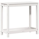 vidaXL Table de rempotage avec étagère blanc 82 5x35x75 cm massif pin