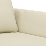 vidaXL Canapé à 2 places Crème 140 cm Similicuir