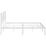 vidaXL Cadre de lit métal avec tête de lit blanc 193x203 cm