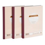 Lot De 3 Manifolds Factures - Papier Autocopiant - Triplicata (1 Original Et 2 Copies) - 50 Feuilles - Format 21 X 14 8 Cm - Couverture Vernie - Avoine - X 14 - Le Dauphin