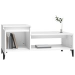 vidaXL Table basse Blanc 100x50x45 cm Bois d'ingénierie
