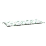 vidaXL Coussins de banc de jardin lot de 2 motif de feuilles tissu