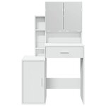 vidaXL Coiffeuse avec armoire blanc 80x35x132 cm