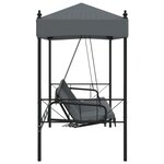 vidaXL Balancelle de jardin avec auvent gris foncé acier