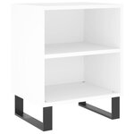 vidaXL Table de chevet blanc 40x30x50 cm bois d’ingénierie