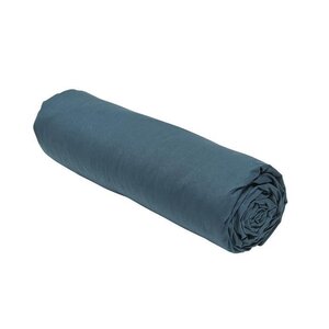 Drap housse - 160 x 200+23 cm uni - Paon