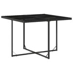 vidaXL Ensemble à manger de jardin coussins 5Pièces noir résine tressée