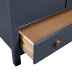 vidaXL Garde-robe à 3 portes Hill Gris 127x50x170 cm Pin solide