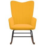 vidaXL Chaise à bascule Jaune moutarde Velours