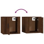 vidaXL Meubles TV muraux 2 Pièces Chêne marron 40x34 5x40 cm