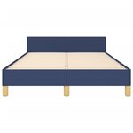 vidaXL Cadre de lit avec tête de lit bleu 120x190 cm tissu