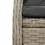 vidaXL Chaises inclinables de jardin lot de2 gris clair résine tressée