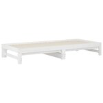 vidaXL Lit coulissant Blanc 2x(90x200) cm Bois de pin massif