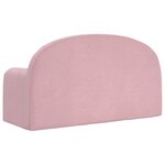 vidaXL Canapé-lit pour enfants 2 places rose peluche douce