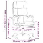 vidaXL Fauteuil inclinable de bureau Noir Similicuir