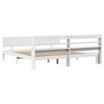 vidaXL Cadre de lit et tête de lit blanc 180x200 cm bois de pin massif